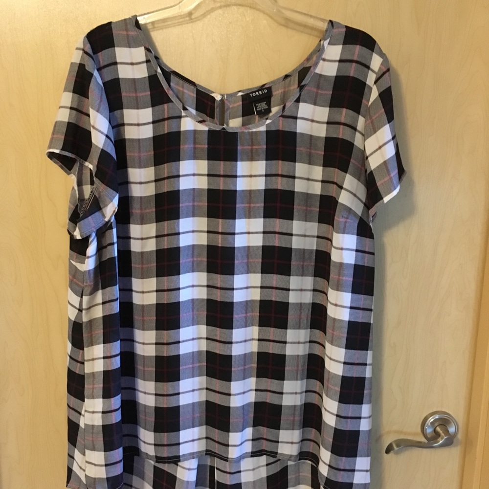 Torrid hi-low top.